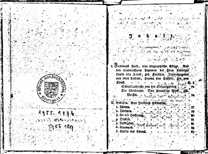 wilmans taschenbuch 1805 - inhaltsverzeichnis 1