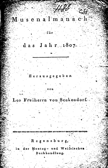 seckendorf musenalmanach 1807 - bandtitel