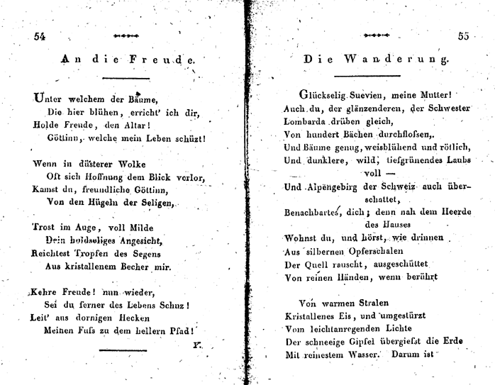 seckendorf musenalmanach 1807 - p 54/55