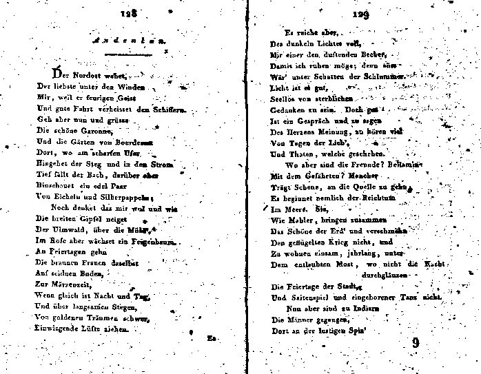 seckendorf musenalmanach 1808 - p 128/129