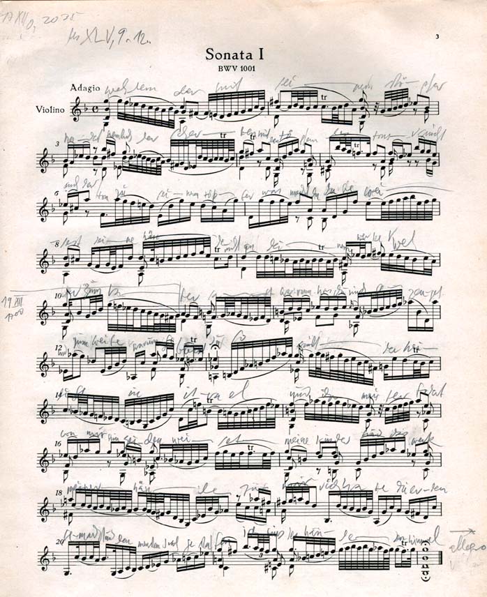 sonata fuer violino solo I-1