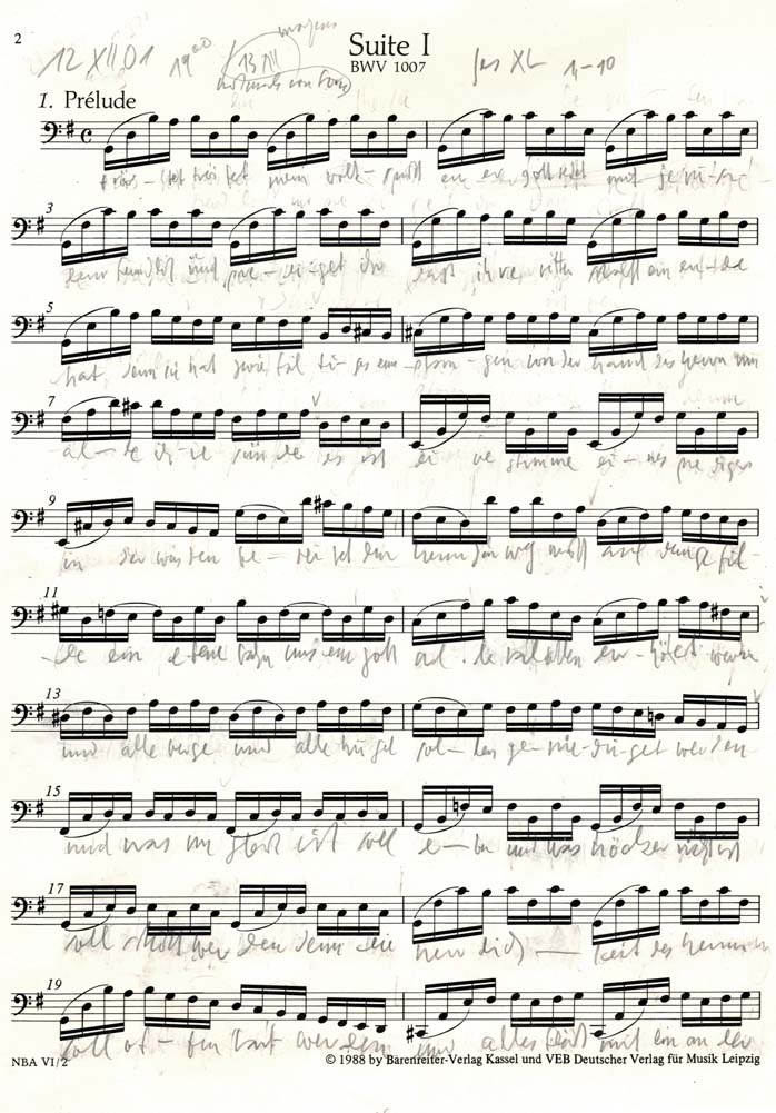 suiten fuer violoncello I-1