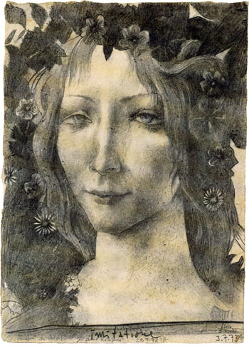 horst janssen - bettina, gedacht