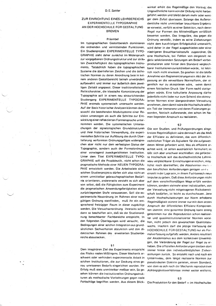 zur einrichtung eines lehrbereichs experimentelle typographie... 1