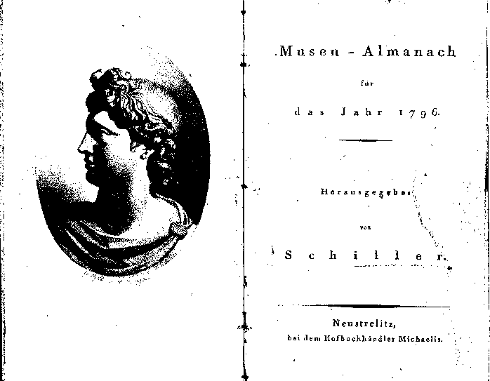 schiller musenalmanach 1796 - bandtitel