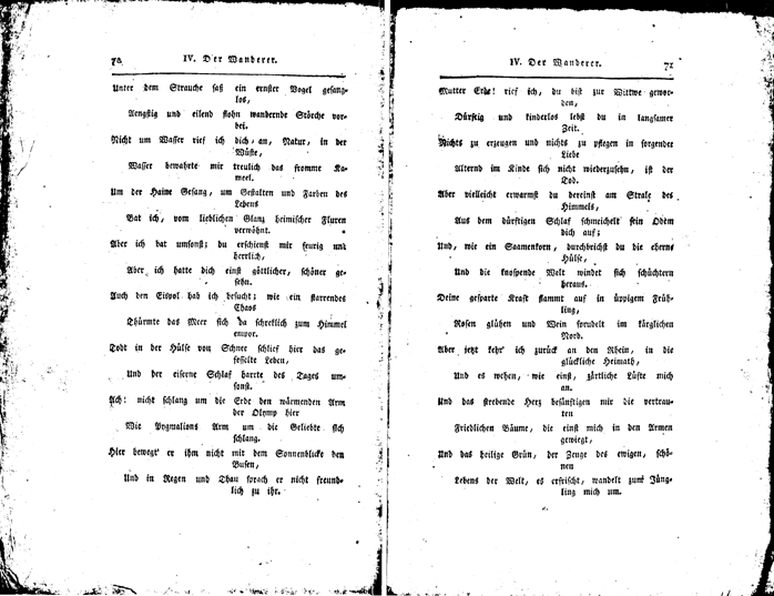 die horen sechstes stueck - p 70/71