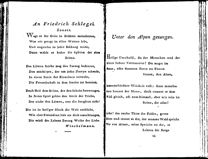 vermehren musen-almanach 1802 - p 208/209