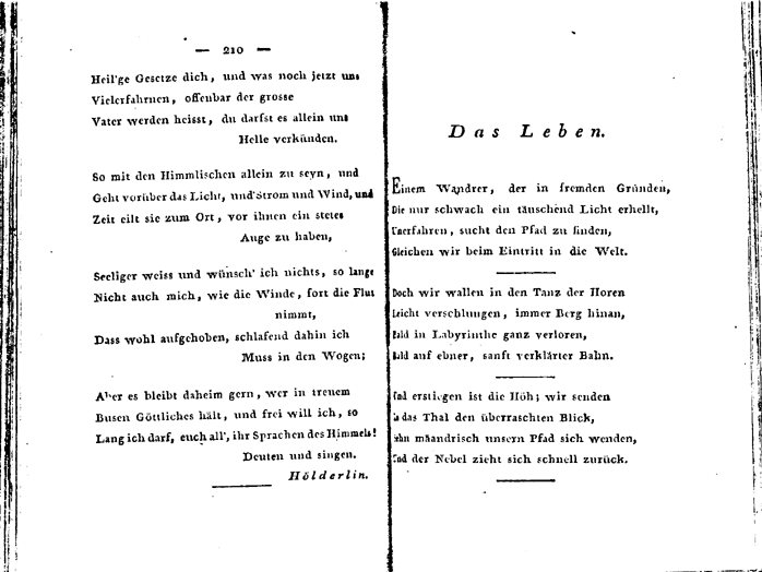 vermehren musen-almanach 1802 - p 210/211