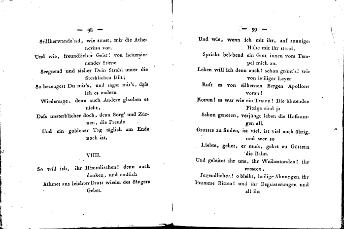 vermehren musen-almanach 1803 - p 98/99