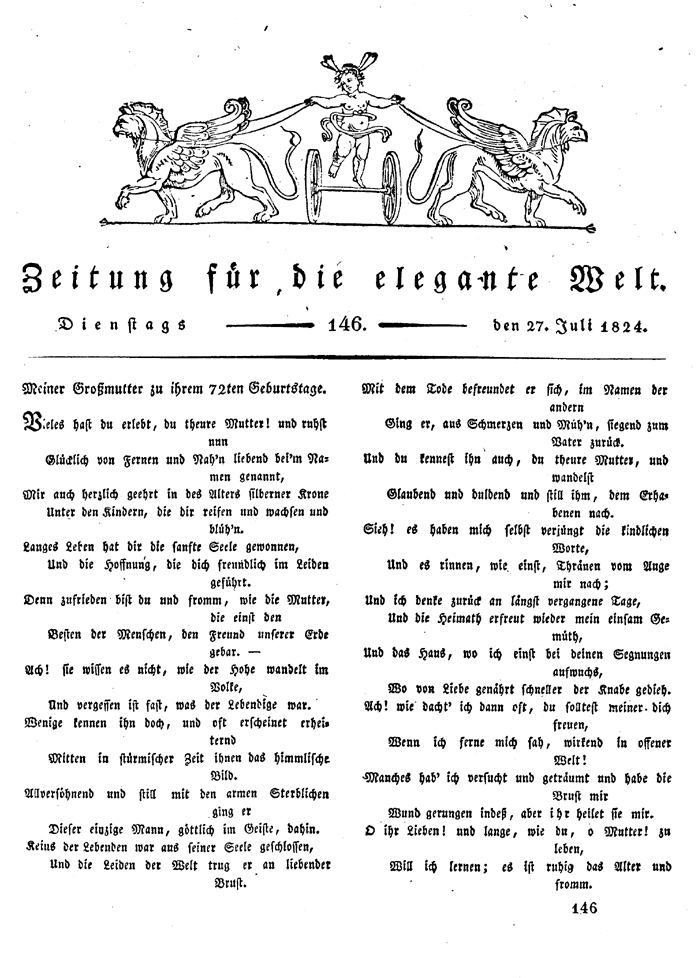zeitung fuer die elegante welt 1824 - spalte 1169/1170
